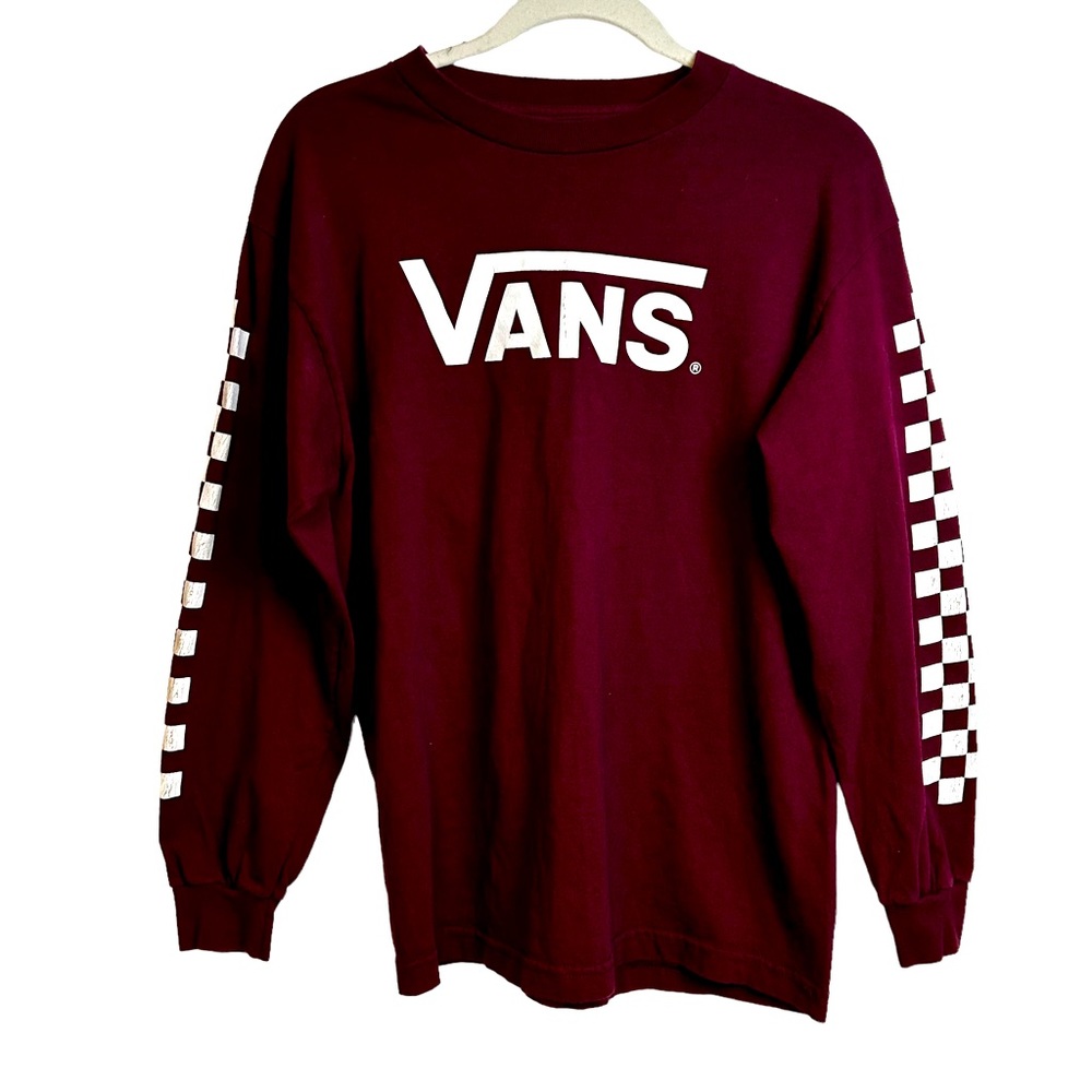 Vans Burgundy Long Sleeve Tee